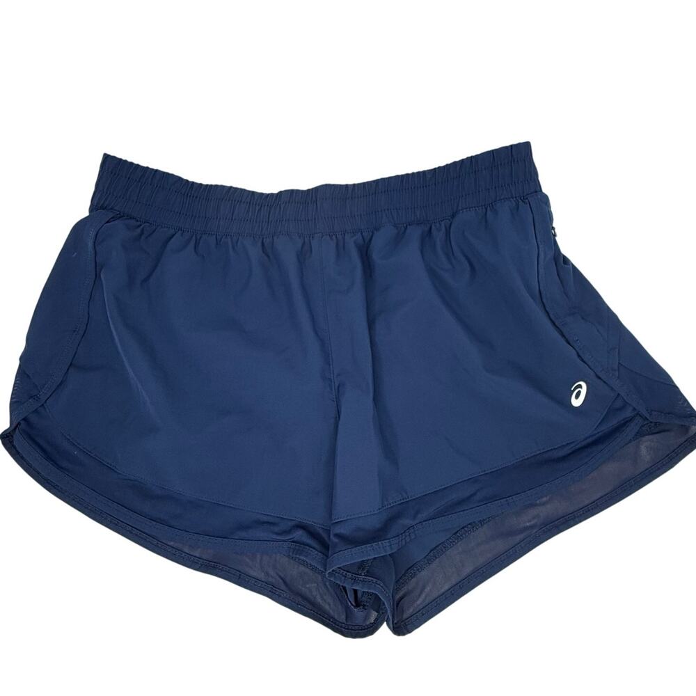 ASICS Navy Running Shorts Women’s XL Lined 3” Inseam Mesh Trim